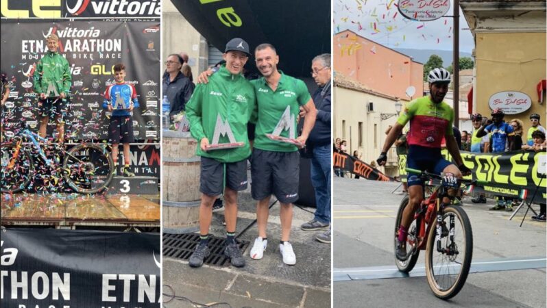 Mountain Bike, all’Etna Marathon trionfo tutto netino: storico bis di Pietro Mina e prima vittoria per Manuel Lisfera